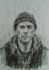 Глебов В.В.1969г.р. Архипов Юрий Владимирович-участник СВО,2025г. бумага, уголь 50х34,5 ТХМ-838 Г-212