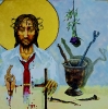 Глебов В.В.1969г.р. Arma Christi.2023г. холст, масло,70х70 ТХМ-808 Ж-542