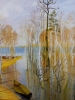 Позднякова Т. Весна. Большая вода, 2022 г. копия с картины Левитана И.И. холст, масло