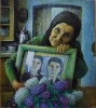 Бабушкин Н.Ф.1938г.р. Бабка Марья-солдатская вдова, 2014г. двп, масло