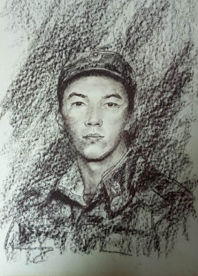 Глебов В.В.1969г.р. Курманов Рим Фаукатович-участник СВО,2025г. бумага, сепия 59х41,5 ТХМ-842 Г-216.jpeg