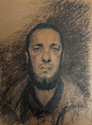 Глебов В.В.1969г.р. Скуратов Александр Юрьевич-участник СВО,2025г. бумага, уголь 50х34,5 ТХМ-843 Г-217.jpeg