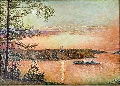 Бабушкин Н.Ф.1938г.р. На Иртыше,2008г. холст, масло 42х59 ТХМ-889 Ж-571.jpg