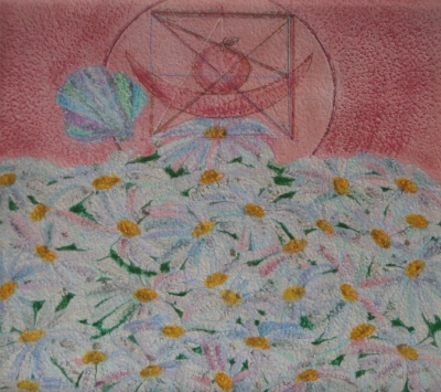 Остроумова_Н.В._Ромашковое_поле_2002г._бум._смеш.техника_50х45_ТКГ-262_Г-90
