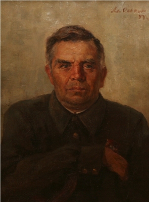 Оськин_А.Е.1916-1979гг_Портрет_командира_Чапаевской_девизии_Бойко_И.А.1954г._х.м._73х97_ТКГ-38_Ж-38