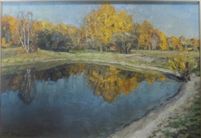 Канунников Г.Н.1949г.р. Осенняя пора,2001г. х.м. 24х34