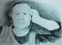 Шильцев Ю.А.1961г.р. Думы о прошлом,2017г. бумага, карандаш 30х41,5