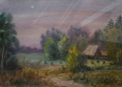 Соловьёв Г. С. Пасека. 2007. Бумага, акварель