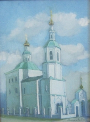 Бочанцева И.Л.1982г.р. Тарская церковь, 2013г. холст, масло