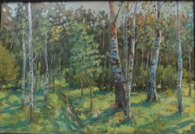 Кальницкий Н.Д(.963-2010 гг) Теплый лес,1996 г. холст, масло